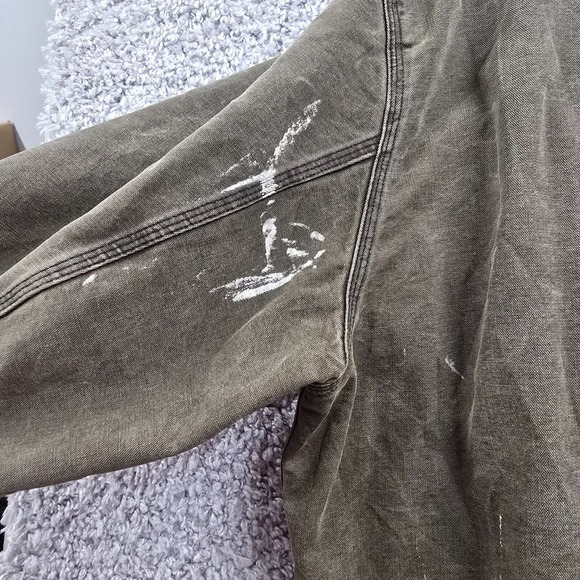 Carhartt Jacket Mens 3XL Green Canvas Quilted Workwear Distressed Vintage JQ142 - Picture 11 of 15